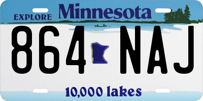 MN license plate 864NAJ