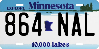 MN license plate 864NAL