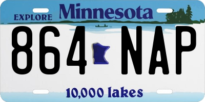 MN license plate 864NAP