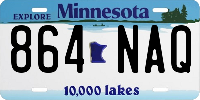 MN license plate 864NAQ