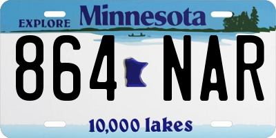 MN license plate 864NAR