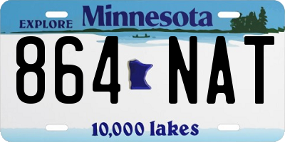 MN license plate 864NAT