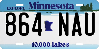 MN license plate 864NAU