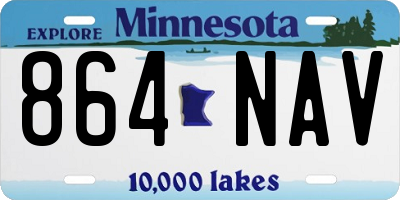 MN license plate 864NAV