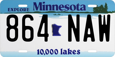 MN license plate 864NAW