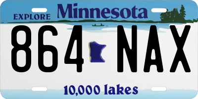 MN license plate 864NAX