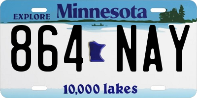 MN license plate 864NAY