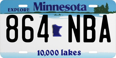 MN license plate 864NBA