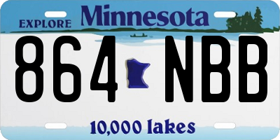 MN license plate 864NBB