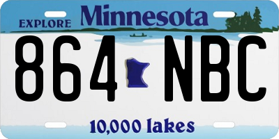 MN license plate 864NBC