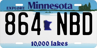 MN license plate 864NBD