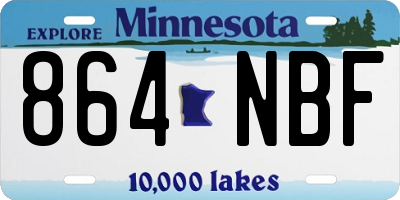 MN license plate 864NBF