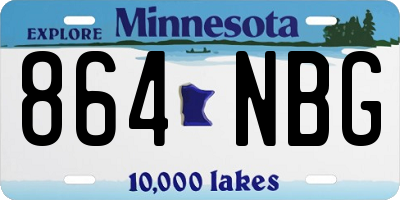 MN license plate 864NBG