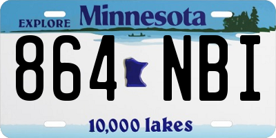 MN license plate 864NBI