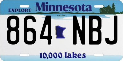 MN license plate 864NBJ