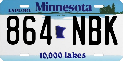 MN license plate 864NBK