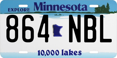 MN license plate 864NBL