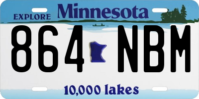 MN license plate 864NBM