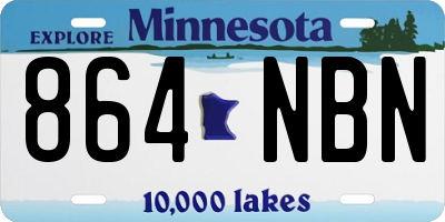 MN license plate 864NBN