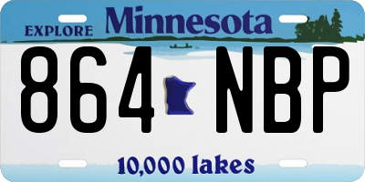 MN license plate 864NBP