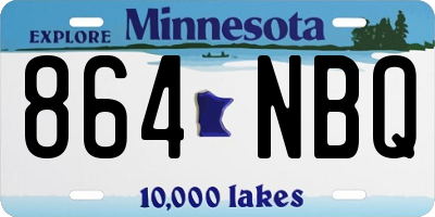 MN license plate 864NBQ