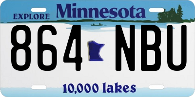 MN license plate 864NBU