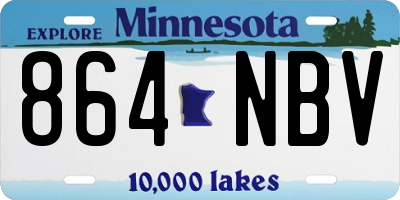 MN license plate 864NBV