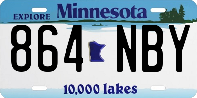 MN license plate 864NBY