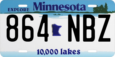 MN license plate 864NBZ