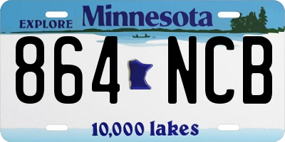 MN license plate 864NCB