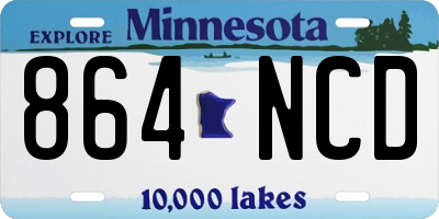 MN license plate 864NCD