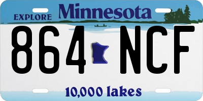 MN license plate 864NCF