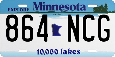 MN license plate 864NCG