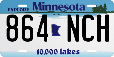 MN license plate 864NCH