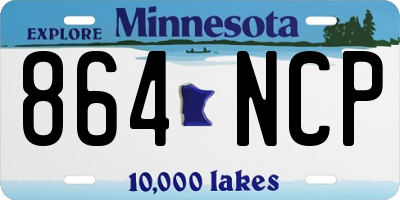 MN license plate 864NCP