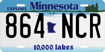 MN license plate 864NCR