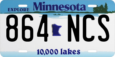 MN license plate 864NCS
