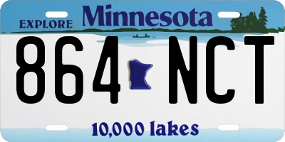 MN license plate 864NCT