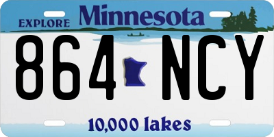 MN license plate 864NCY