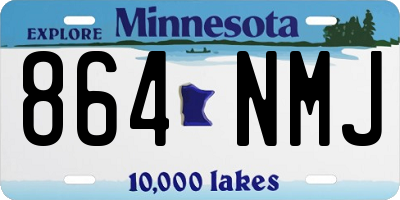 MN license plate 864NMJ