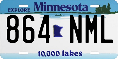 MN license plate 864NML