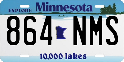 MN license plate 864NMS