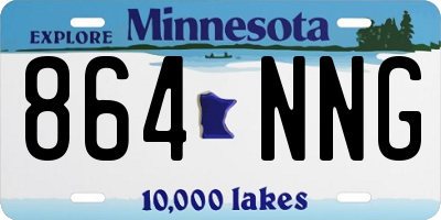 MN license plate 864NNG