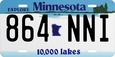 MN license plate 864NNI