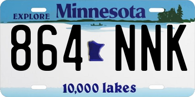 MN license plate 864NNK