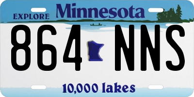MN license plate 864NNS