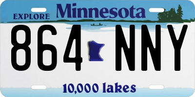 MN license plate 864NNY