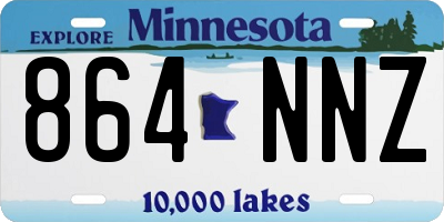 MN license plate 864NNZ