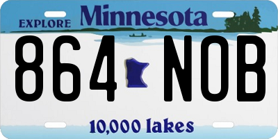 MN license plate 864NOB