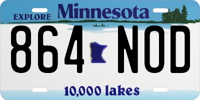 MN license plate 864NOD